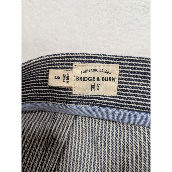 bridge & burn portland pinstripe midi pencil skirt white and black size S - Picture 3 of 6